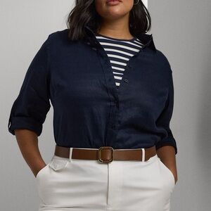 Lauren Ralph Lauren 100% Linen Button-Down Shirt
